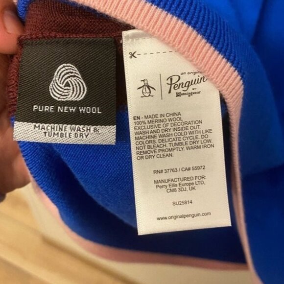 Original Penguin‎ Merino Wool Sweater - XXL - NWT - Picture 4 of 5